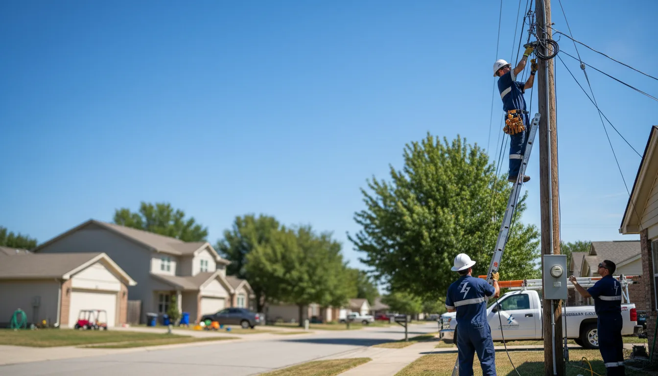 Residential electrician providing installation services in Lovelady, TX